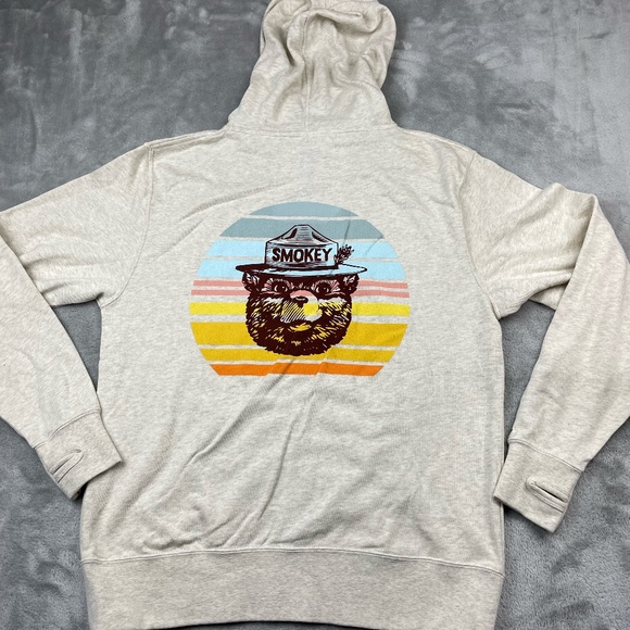 Smokey The Bear Full Zip Hoodie Sweatshirt Women's Size Medium - Picture 6 of 7